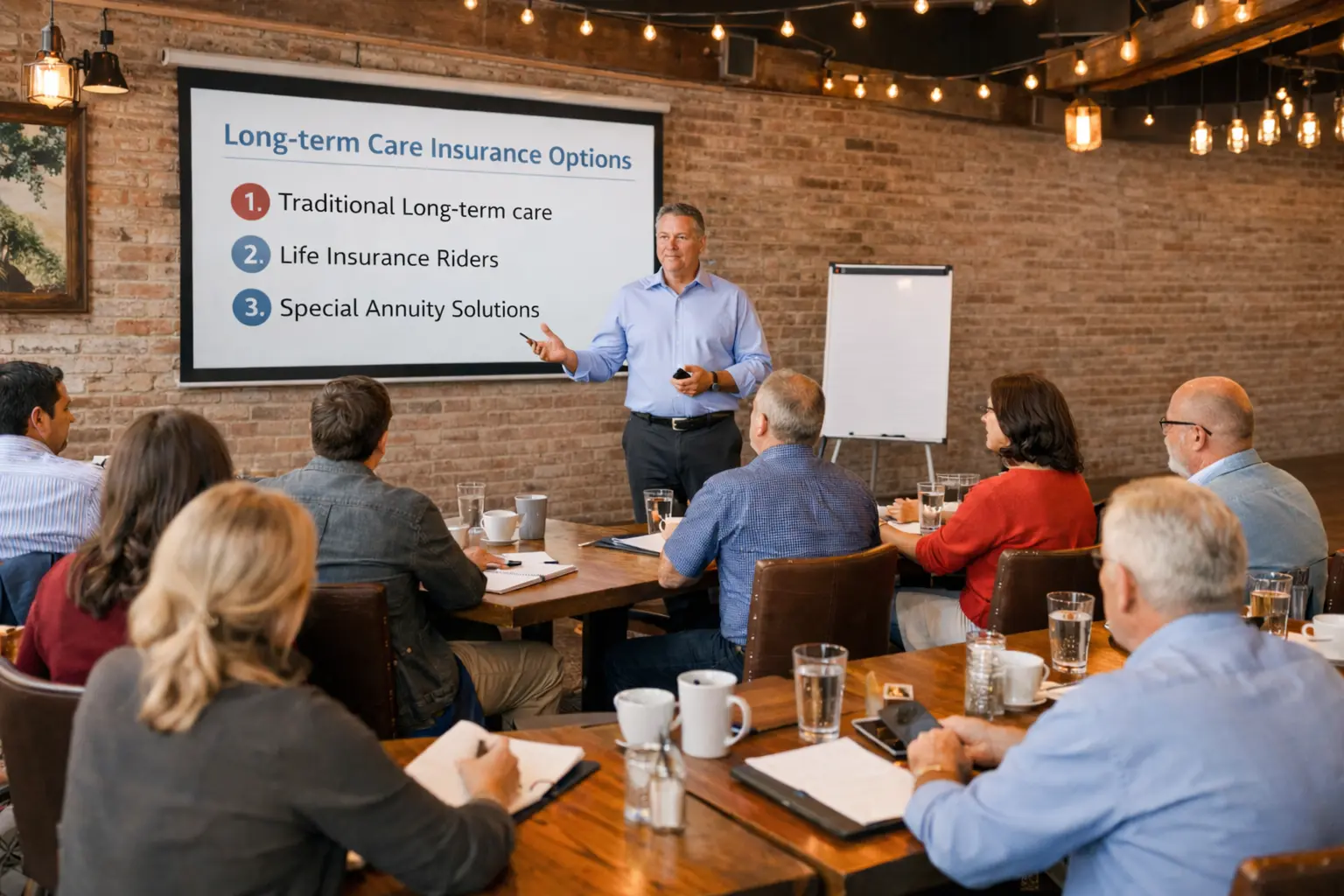 Professional delivering educational workshop